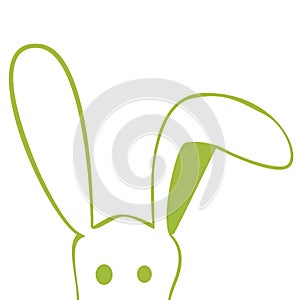 An Easter Rabbit on Happy Easter Card.