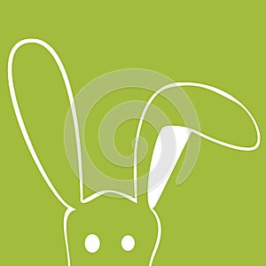 An Easter Rabbit on Happy Easter Card.