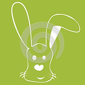 An Easter Rabbit on Happy Easter Card.