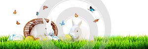 Easter rabbit with medical mask at epidemic time