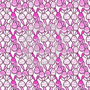 Easter Rabbits seamless pattern