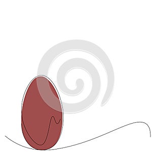 Easter red egg, vector illustration