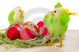 Easter red eggs