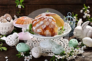 Easter ring cake in flower shape
