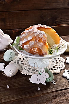 Easter ring cake in flower shape