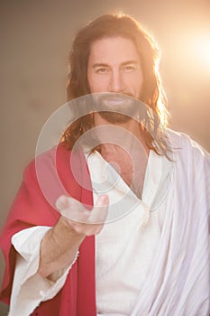 Easter Risen w Hand & Gentle Smile photo