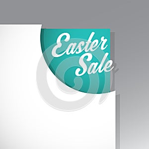 Easter Sale text uncovered from torn paper corner.