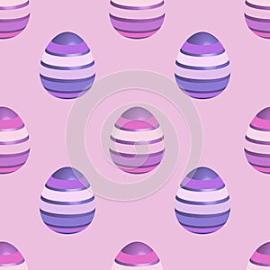 Easter seamless pattern with colorful eggs. Background with painted multicolored eggs symbol of Easter. Spring symbolic template