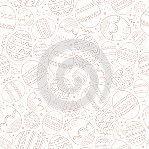Easter seamless pattern on a light background