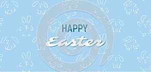 Easter seamless vector pattern, bunnies