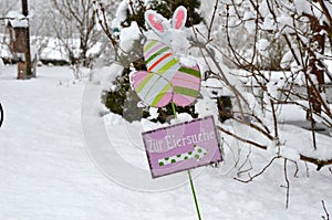 Easter in the snow - white easter
