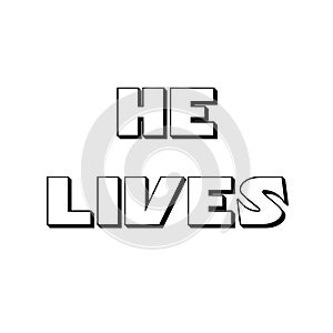 Easter Special Quote, He lives text