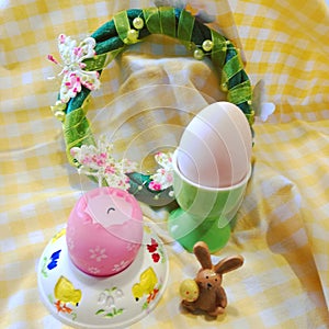 Easter spring egg rabbit decoration