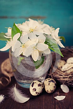 Easter still life rustic style