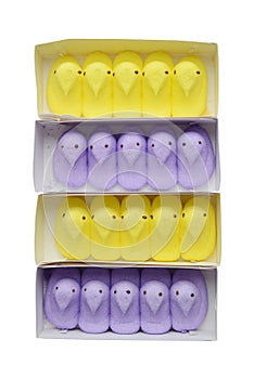 Easter sugar coated marshmallow chicks