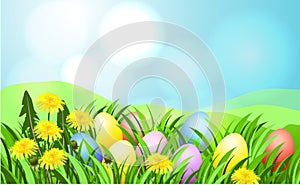 Easter sunbeam background.