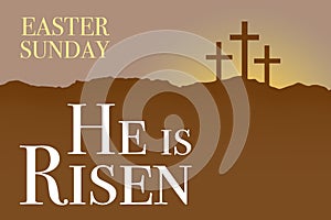 Easter sunday holy week sunrise card