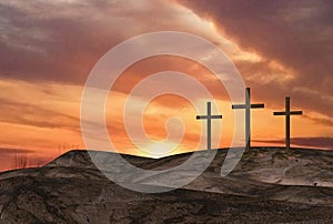 Easter Sunrise Three Crosses