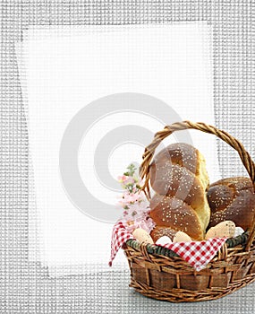 Easter sweet bread and recipe card