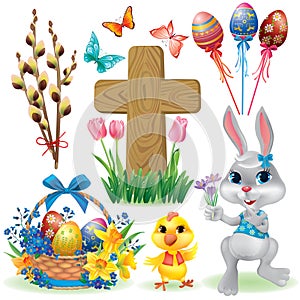 Easter symbols set