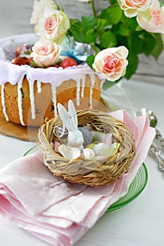 Easter table decoration.