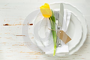 Easter table setting