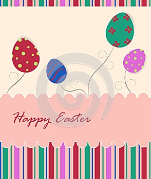 Easter template greeting card