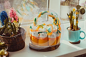 Easter textile basket