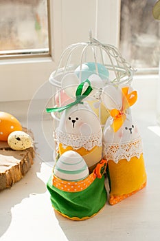 Easter textile basket