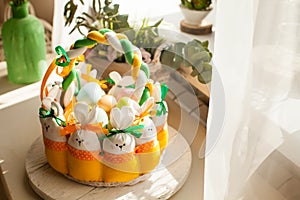 Easter textile basket