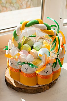 Easter textile basket