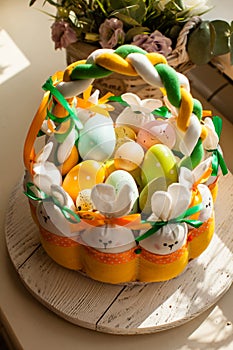 Easter textile basket