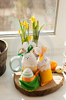 Easter textile basket