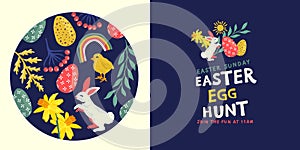 Easter Texture Card layout And Design