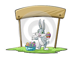 Easter themed illustration bunny