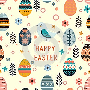 EASTER THEMED SEAMLESS VECTOR DESIGN PATTERN