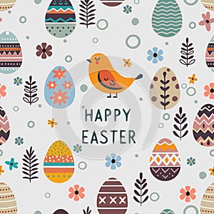 EASTER THEMED SEAMLESS VECTOR DESIGN PATTERN