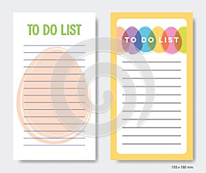 Easter to do list set vector illustration