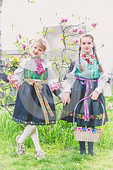 Easter traditional folk costume in region of Slovakia