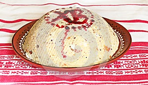 Easter traditional treating from curd and nuts