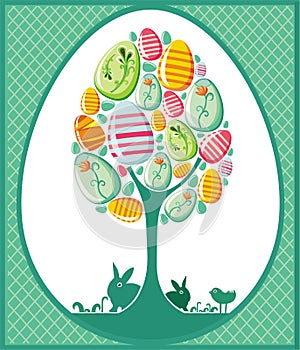 Easter tree card