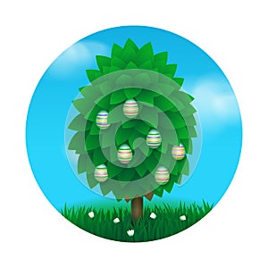 Easter tree greeting card