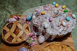 Easter. Typical rustic desserts of the Campania tradition