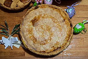 Easter. Typical rustic desserts of the Campania tradition