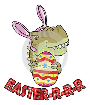 Easter tyrannosaur with eater egg