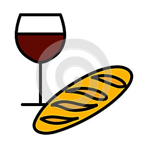 Easter Wine And Bread Icon