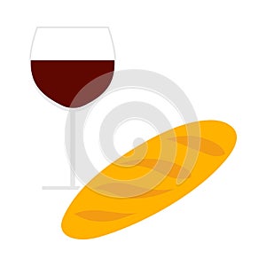 Easter Wine And Bread Icon