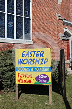 Easter worship sign