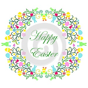 Easter wreath with text