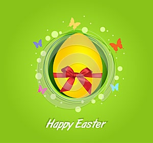 Easter yellow egg gift card